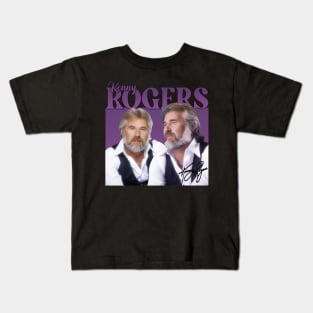 Kenny Rogers // 80s Vintage Purple Style // Kids T-Shirt